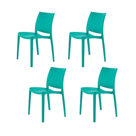 Lagoon Sensilla Resin Stackable Dining Chairs, 4PK 7052BF-SBLGA