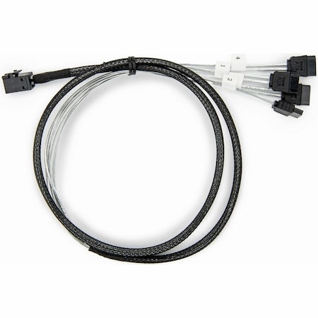 Rocstor PREMIUM 1M 3.2FT INTERNAL MINI SAS TO SATA CABLE - SFF-8643 TO 4X SATA - CONNE Y10C870-B1