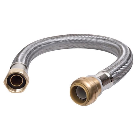 Sharkbite SharkBite 1/2 in. Push Fit X 3/4 in. D FIP 24 in. Stainless Steel Supply Line UR3068FX24