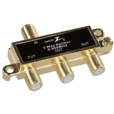 Zenith Coax Splitter, 1 Video Input, 3 Video Output VS1001SP3W