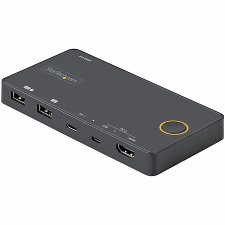 Startech.Com 2 Port USB-A + HDMI/USB-C KVM Switch 4K SV221HUC4K