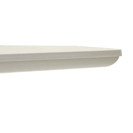 Niche Terrace 31.5 in Square Plastic Indoor/Outdoor Bistro Table, Modern Pedestal Patio Table, White Down TOB3131WH