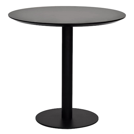 Homeroots 32" Black Rounded Steel Bar Table 524951