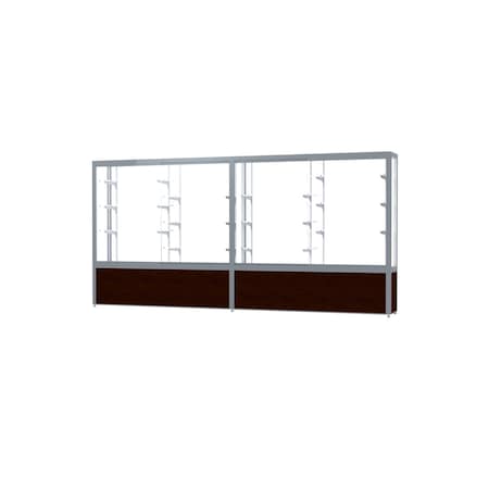 Ghent Display Case, 144x66x16, White, Satin, Walnt 10412WB-SN-W
