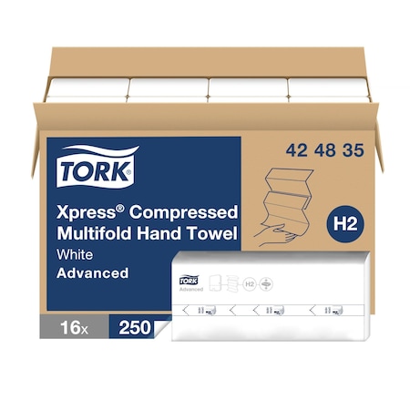 Tork Disposable Napkins, White, Embossed, PK16 424835