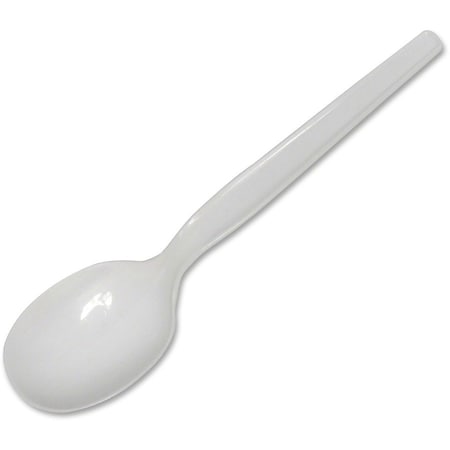 Dixie Plastic Cutlery, Mediumweight Soup Spoon, White, 1000PK PSM21