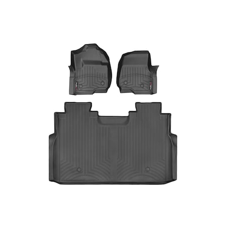 Weathertech Black, Front and Rear Floorliners for Vinyl Floors 4410511V-4410125V