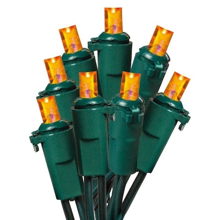 Hometown Holidays Light Set, Christmas, 120 V, 4.8 W, 70-Lamp, LED Lamp, Orange Lamp, 18.58 ft L W11L1846