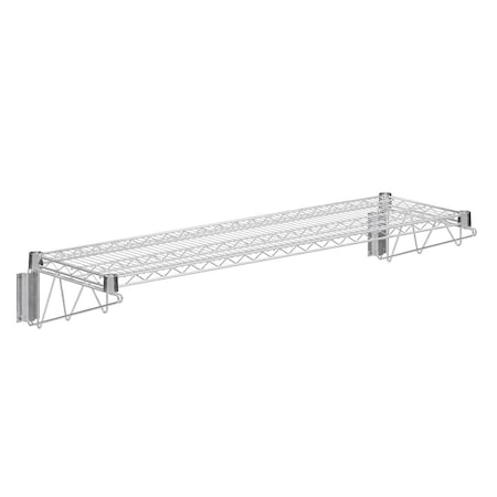 Amgood 14 in. x 48 in. Chrome Wire Wall Mount Shelf AMG WRS-WALL CH-1448-Z