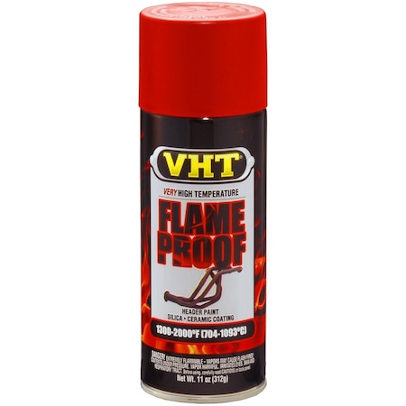 Vht Paint VHT Flame Proof Heat Resistant 1300-2000 Degrees Fahrenheit; Flat Red; Aerosol Spray Can SP109