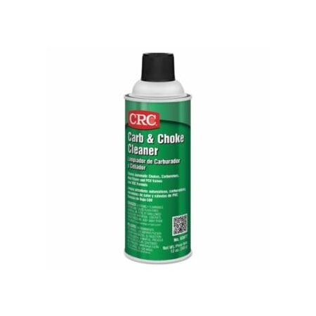 Crc Carb and Choke Cleaner, 16 oz Aerosol Can, Solvent Odor, 12PK 125-03077
