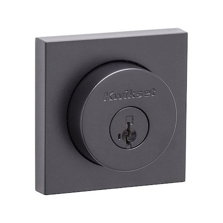 Kwikset Single Cylinder Deadbolt, 1" L Throw 158-SQT-514-SMT-6AL-STRKP-K3