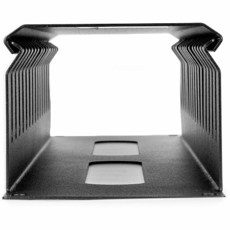 Rocstor 2U Horizontal Finger Metal Duct Rack Cable Management Panel with Cover for 19 Network Rack - Black Y10E044-B1