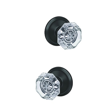 Schlage Residential Schlage Custom Alexandria Glass Knob with Alden Rose Passage and Privacy Lock with 16600 Latch FC21ALX622ALD