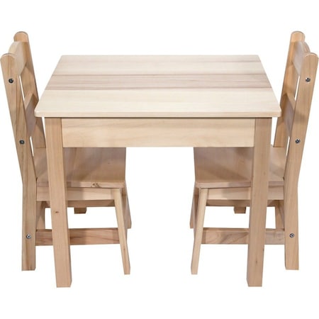 Melissa & Doug Natural Wooden Table w/2 Chairs 2427