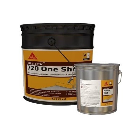 Sika Sikalastic 720 One Shot Integral Texture, One Step PU Traffic Coating System, Gray, 9.6 gal Kit 638471