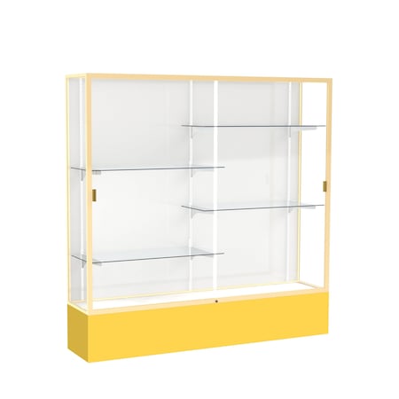 Ghent Spirit Floor Display Case 72x72x16, White, Champange 376WB-GD-GR