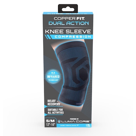 Copper Fit Dual Action Compression Knee Sleeve CFMOBKNSM