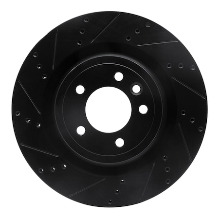 Dynamic Friction Co DFC Brake Rotor - Drilled and Slotted - Black 633-11026L