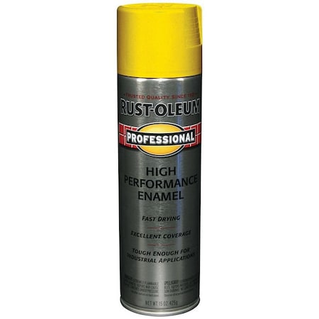 Professional 15 Oz Rust-Oleum Brands Safety Yellow High Performance Enamel Spray Paint 7543838
