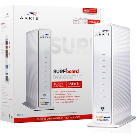 Arris SURFboard SVG2482AC DOCSIS 3.0 Internet, Wi-Fi/Voice Modem for Xfinity 1000425