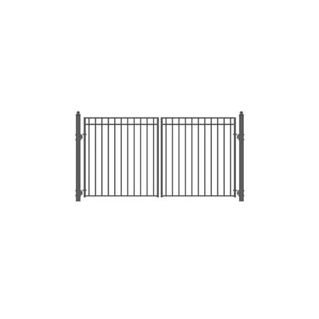 Aleko 12 ft. Madrid Style Iron Wrought Dual Swing Driveway Gate DG12MADD-UNB
