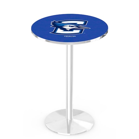 Holland Bar Stool Co 42" Chrome Creighton Pub Table, 36" dia. Top L214C4236Crghtn