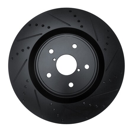 Dynamic Friction Co DFC Brake Rotor - Drilled and Slotted - Black 633-13041R
