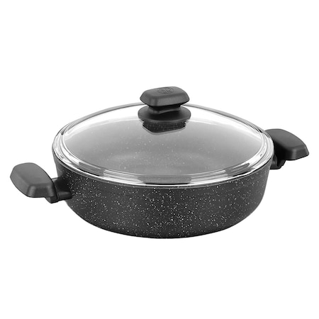 Korkmaz Ornella 2 Piece 4 Liter Aluminum Nonstick Low Casserole Dish with Lid A1345