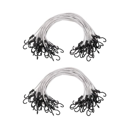 Mytee Products (50 Pcs) 36in Heavy Duty Adjustable Bungee Cords with hook for Outdoor & Indoor, 2PK BUNGEE-ADJ51636x2