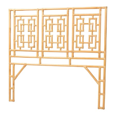 Bali & Pari Galvan Bohemian Natural Rattan Queen Size Standalone Headboard 251-13862-ZORO