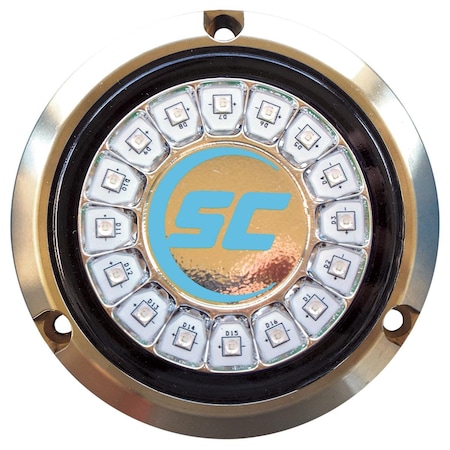 Shadow-Caster Led Lighting Bimini Blue Single Color Underwater 16 LED Light, Bronze SCR-16-BB-BZ-10