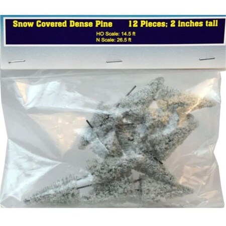 Rock Island Hobby 2 in. Snow Pine Trees, 12 Piece RIH024201