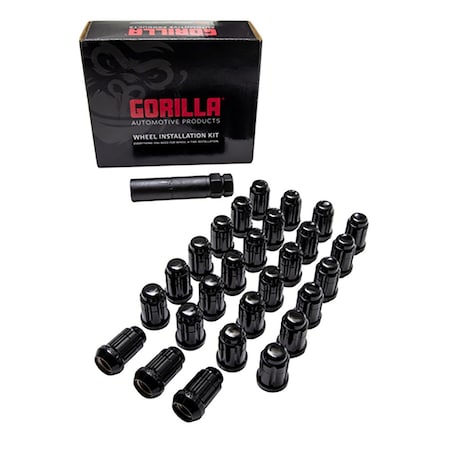 Gorilla Glue 6 Lug Kit 12 Millimeter X 15 Thread Size 60 Degree Conical Spline Drive Acorn 6 Spline Tool KBRS-12150BGR