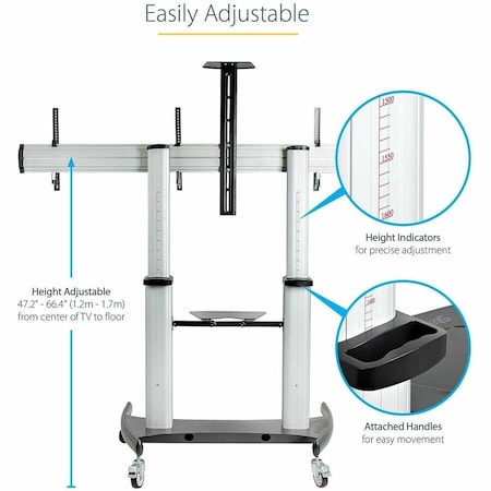 Startech.Com Dual TV Cart / Mount, Rolling TV Cart STNDMTVDUO
