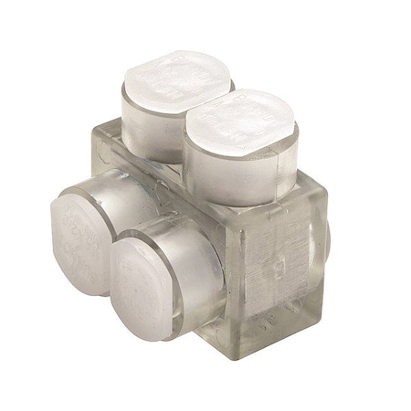 Burndy MultitapConnector, Alum, Clear, Hex, 2Port BIT750