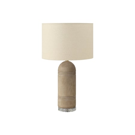 Monarch Specialties Lighting, 28"h, Table Lamp, Brown Resin, Beige Shade, Contemporary, Modern I 9915