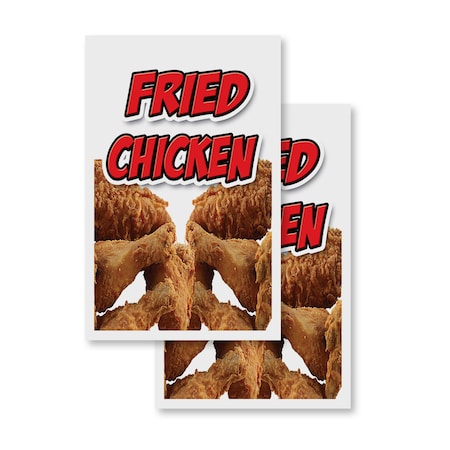 Signmission Fried Chicken, Vinyl Decals Only 24 Inch x 36 Inch, Vinyl Decal, 2PK DSB-2436-2PACK-Fried Chicken
