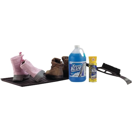 Unbranded 15.75'' x 23.5'' Black Recycled Plastic Rectangular Boot Tray KS151(ST)