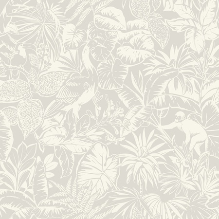 Chesapeake Corcovado Grey Jungle Jamboree Wallpaper 4071-71011
