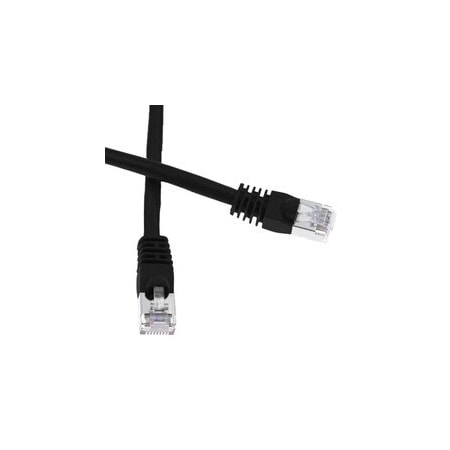 Cable Wholesale Shielded Cat6a Black Copper Ethernet Patch Cable, 10 Gigabit, Snagless/Molded Boot, POE 13X6-52207