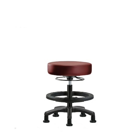 Blue Ridge Ergonomics Vinyl Mini-Stool, Med Bench, BF, Glides, Borscht BR-VMBMS-RG-BF-RG-8815