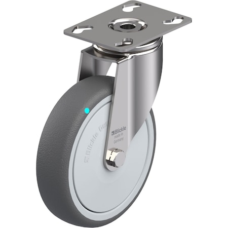 Blickle Swvl Plate Cstr, Plyurthane, 5", 265 lb. LKPXA-PATH 126KFD