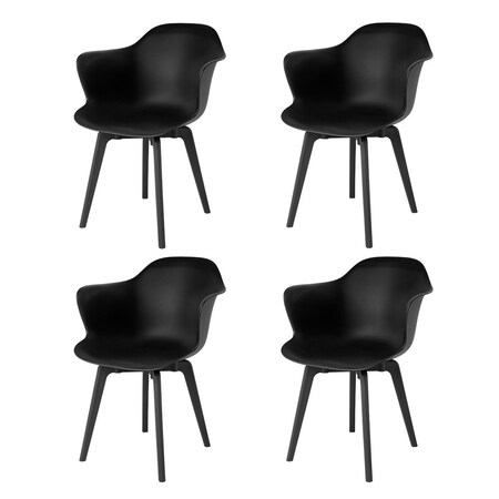 Lagoon Indoor Penguin Resin Dining Chair with Polypropylene Legs, 4PK 7067K5-SDTOS