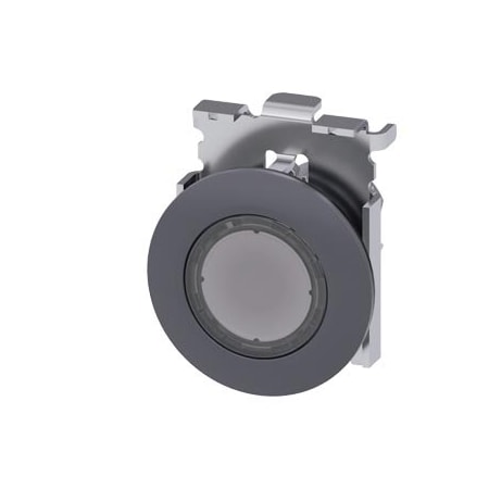 Siemens Illuminated pushbutton, 30 mm, round, metal, matte, clear, front ring 3SU1061-0JB70-0AA0