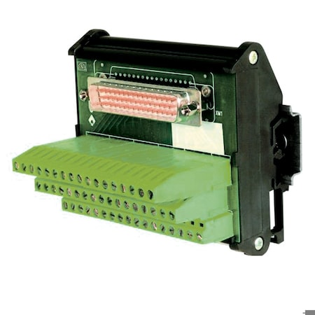 Automation Systems Interconnect 25 PIN Male Breakout Board to PCB Wire Connections, DIN Rail Mount, 2PK XCPD25M
