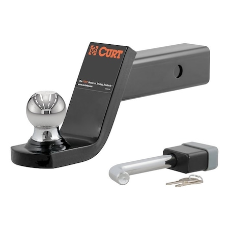 Curt Towing Starter Kit, 2 in Dia Hitch Ball, Powder-Coated 45142