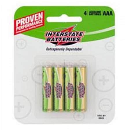 Interstate Batteries 1.5V Alkaline AAA Batteries, 4PK DRY0035