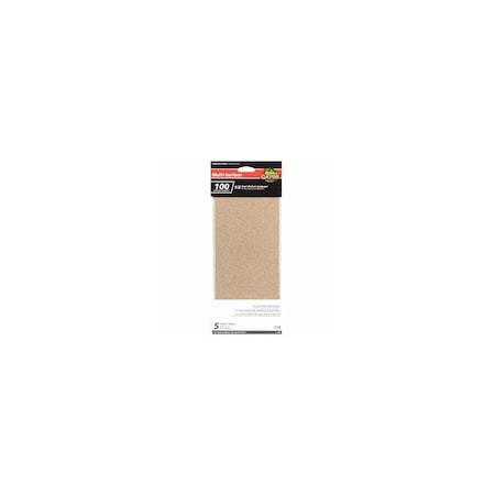 Ali Industries 1/2-Sheet 100-Grit Sandpaper, 5PK 5052