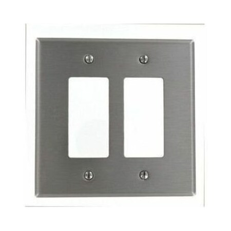 Leviton WallPlate, Decorator-Rocker, SS SO262